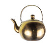 bronze teapot isolated on white background