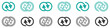 Set of synergy icons. Arrow synergy logo. EPS10. Vector illustration.