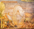 MILAN, ITALY - MARCH 6, 2024: The fresco of Resurrection of Jesus in the church Chiesa dei santi Nereo e Achileo by Vanni Rossi (1947).