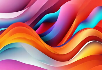 Wall Mural - 'social suitable geometric gradient flyer wallpaper card wavy background bussiness gift cover book i