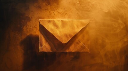 Aged brown paper envelope on a textured background.