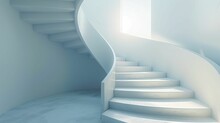 Illustrating Professional Growth, A Sleek Staircase Ascends Towards Light, Embodying Career Progression In A Minimalist Architectural Design.