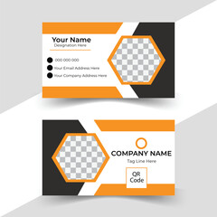 Modern business card template, Double-sided Visiting Card, Vector design,Print ready
