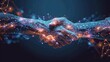 © Bi - concept partnership teamwork communication internet technology gital agram graphic market stock chart graph connection link network global effect hands shaking man business