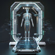 Futuristic medical scanner of human body , Medical Technology Concept.