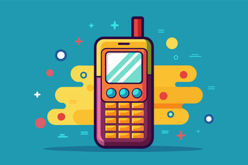 Fototapete - Vector illustration of a mobile phone for technology