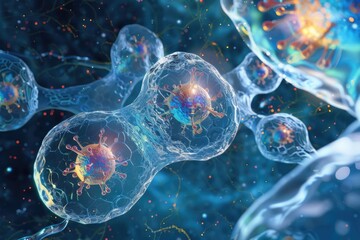 Wall Mural - detailed view of cells, suitable for scientific projects