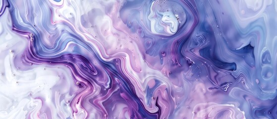 Wall Mural - marble background with nice realistic liquid motion, organic and fluid colored in white and light bl