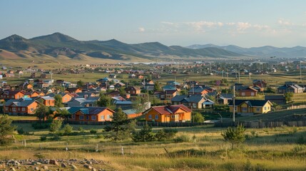 Wall Mural - Erdenet skyline, Mongolia, one of the youngest cities