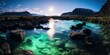 Serene Icelandic Landscape with Turquoise Lagoon