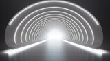 Fototapeta Przestrzenne - Futuristic Illuminated Tunnel