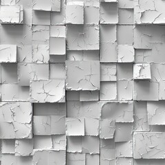Wall Mural - white square technology background