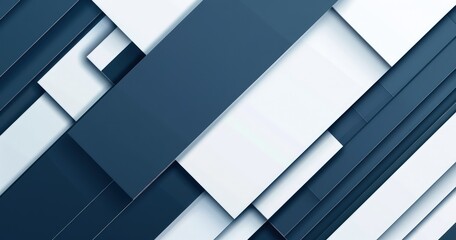 Canvas Print - contemporary blue white polygonal background