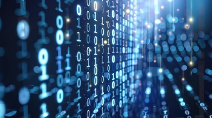digital binary encrypted code matrix background