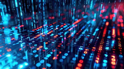 digital binary encrypted code matrix background