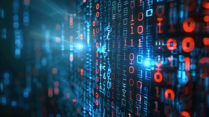 digital binary encrypted code matrix background