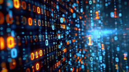 digital binary encrypted code matrix background