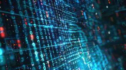 digital binary encrypted code matrix background