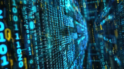 digital binary encrypted code matrix background