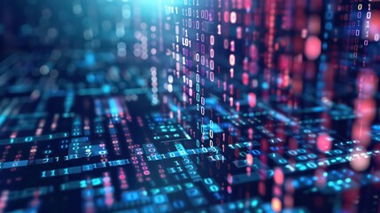 digital binary encrypted code matrix background