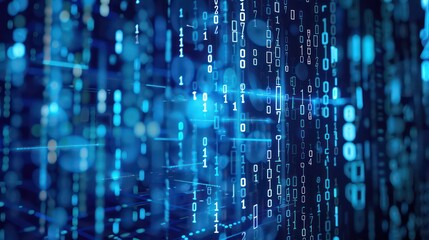 digital binary encrypted code matrix background