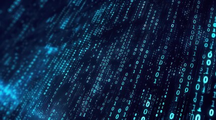 digital binary encrypted code matrix background