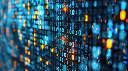 digital binary encrypted code matrix background