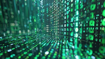 digital binary encrypted code matrix background