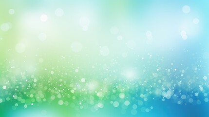 Wall Mural - tranquil light particles in soft green and blue