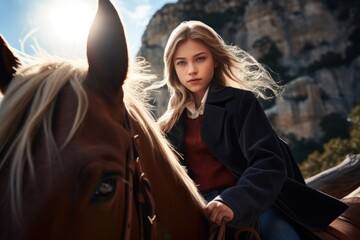 elegant beauty of a cowgirl: grace meets grit, prairie echoes with the allure of a free-spirited, be