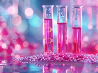 An abstract background with copy space featuring theme of chemistry, test tubes, and experiments 8K , high-resolution, ultra HD,up32K HD