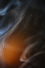 Wall Mural - abstract of smoke on black background