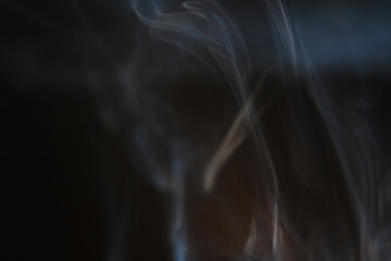Wall Mural - abstract of smoke on black background