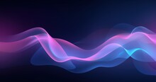 Blue To Pink Smooth Gradient Waves Background