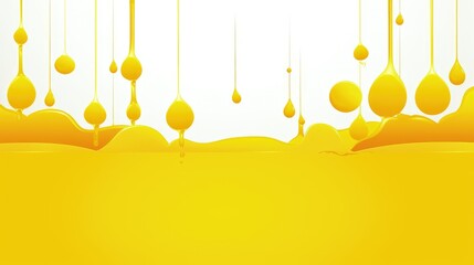 Wall Mural - vivid yellow fluid dynamics abstract illustration background
