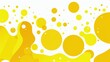 bright yellow abstract bubble design background