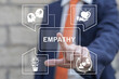 Empathy concept. Power of emotional intelligent, soft skill development. Empathy in workplace, good leaders and managers to help company persevere through challenging time, favorable situation.