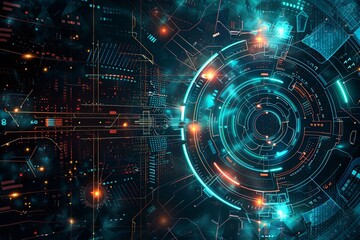 Digital Transformation, System Engineering and Programming Abstract Background AI Generated Illustration