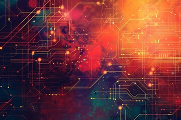 Digital Transformation, System Engineering and Programming Abstract Background AI Generated Illustration