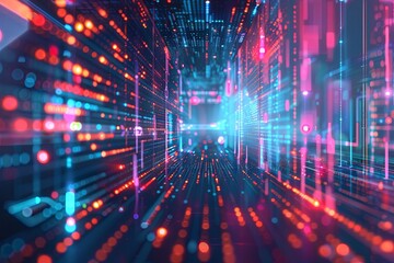Digital Transformation, System Engineering and Programming Abstract Background AI Generated Illustration