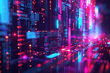 Digital Transformation, System Engineering and Programming Abstract Background AI Generated Illustration