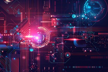 Digital Transformation, System Engineering and Programming Abstract Background AI Generated Illustration