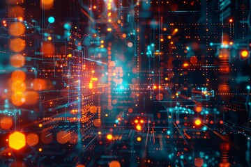 Digital Transformation, System Engineering and Programming Abstract Background AI Generated Illustration