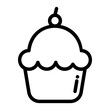 cupcake line icon