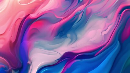 Poster - Blurry Red and Blue Background