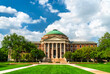 Dallas Hall, a historic building on the campus of Southern Methodist University in University Park - Texas, United States