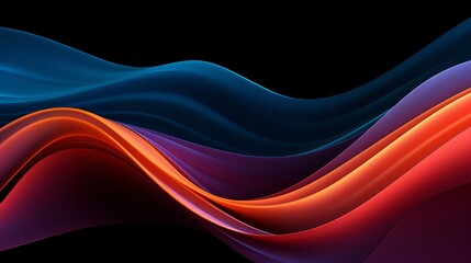 Abstract digital art of vibrant wave patterns on a dark background ideal for wallpapers and graphic designs