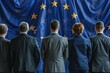 © Wan - Back view of government representatives during a session in the EU parliament chamber.