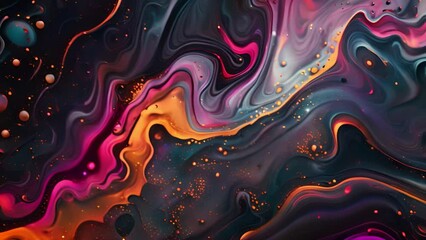Aufkleber - Dynamic Abstract Painting With Varied Colors and Shapes
