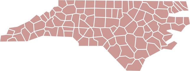 Canvas Print - outline drawing of north carolina state map.